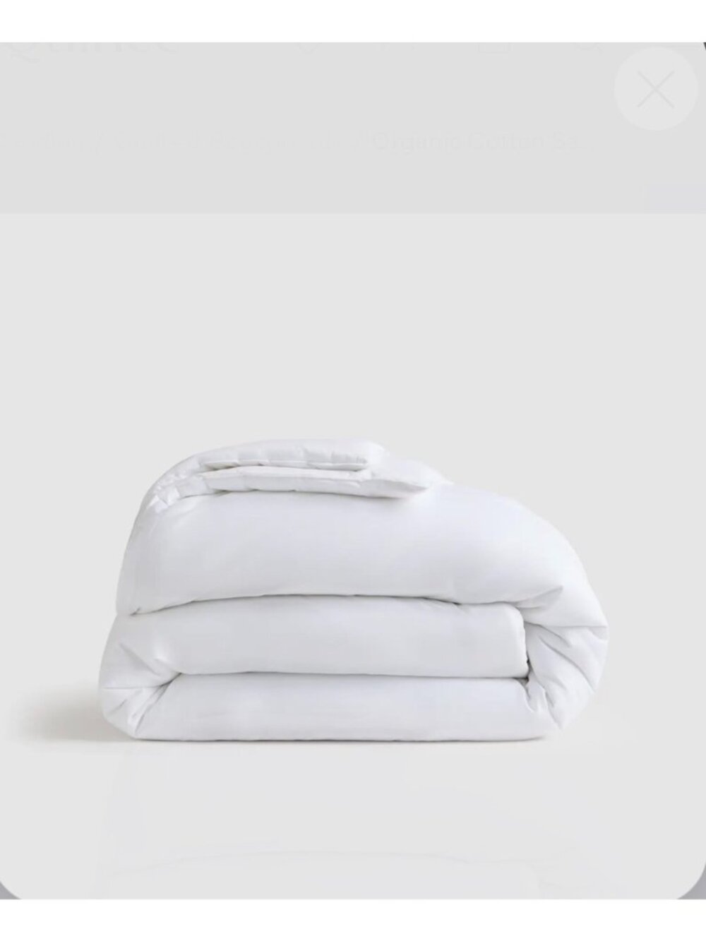 Quince Organic Cotton Sateen Comforter Twin White All Season Down Alternative